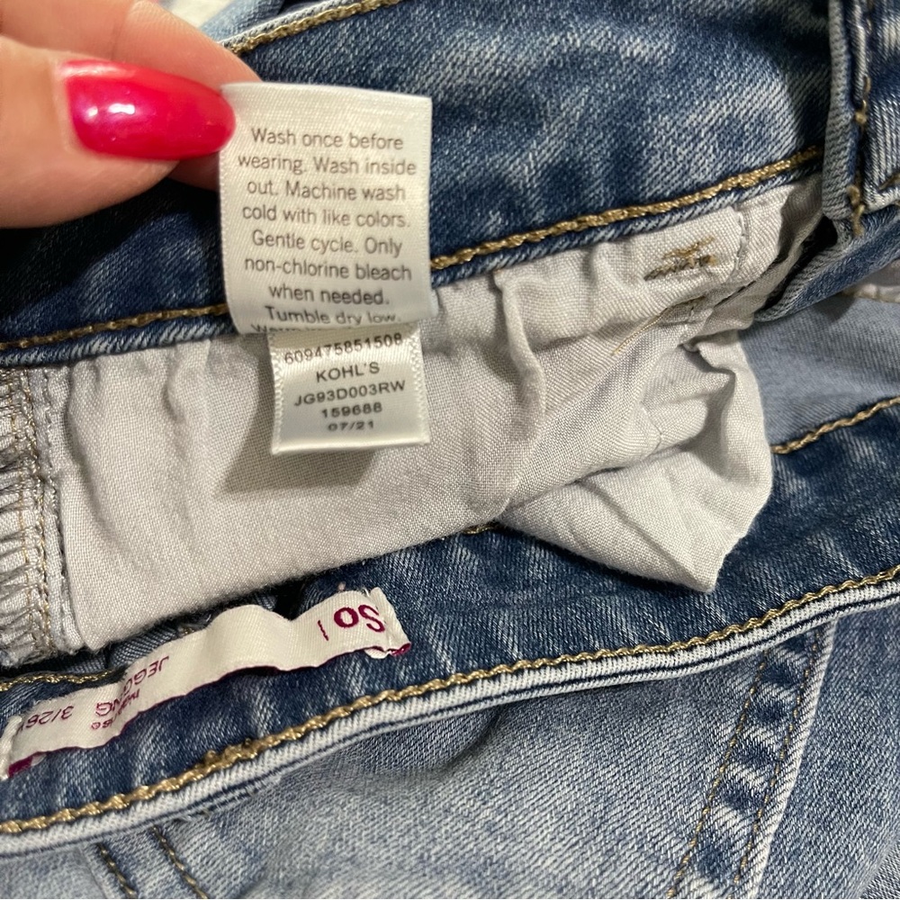 SO High Rise Jegging Blue Skinny Jeans Classic Denim Size 3 - Picture 7 of 8
